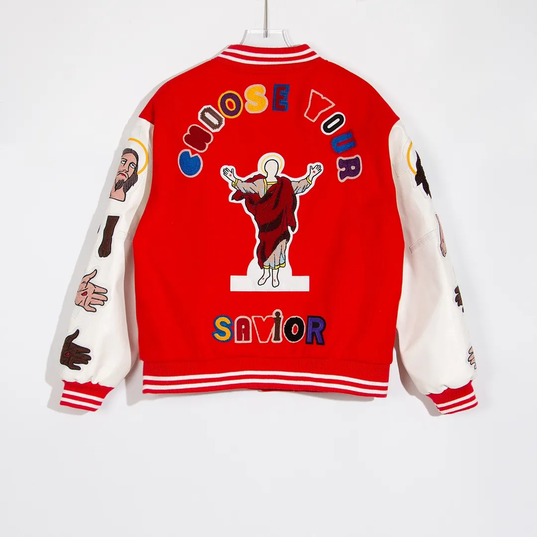 🧸High version SAINT MICHAEL high street vibe style ROCKY same heavy embroidered baseball jacket jacket for men and women p420 Style number: 271 Size: S-XL High version heavy laser embroidery process, quilted version, different from the low-end version on the market, you get what you pay for